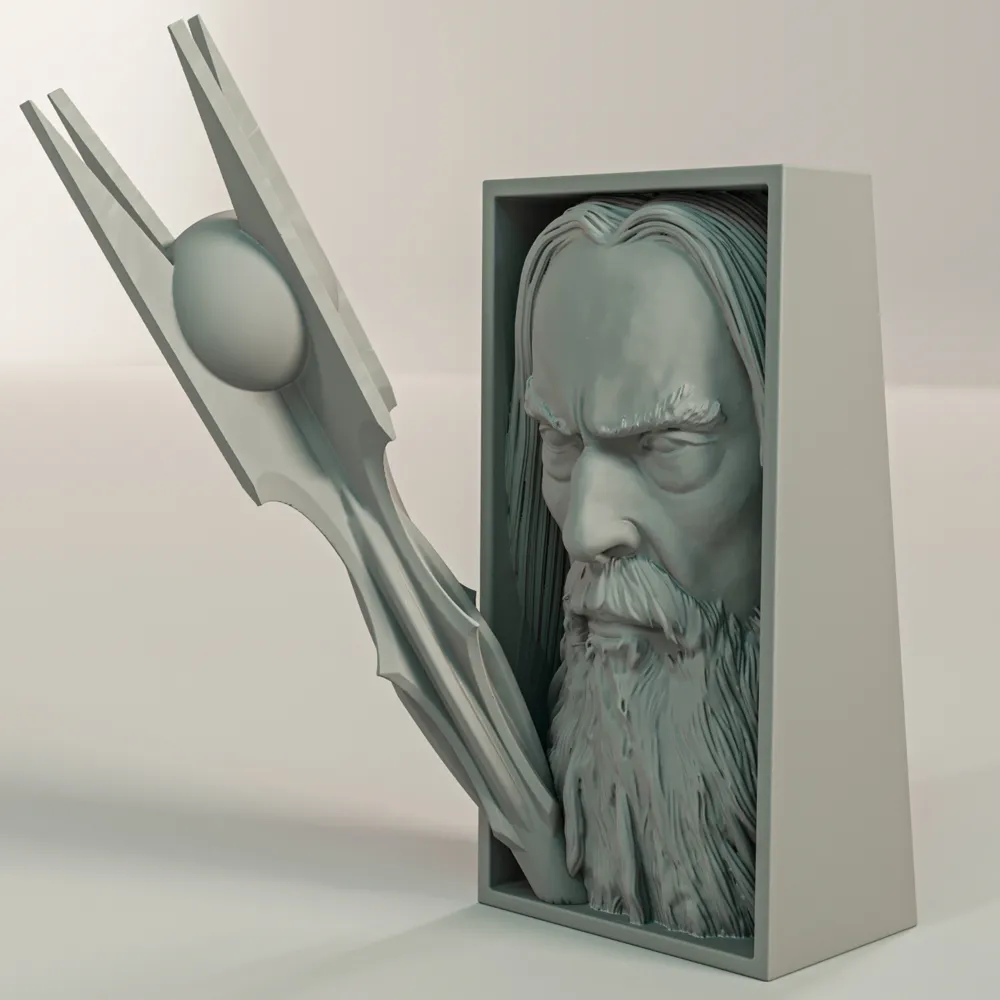 Saruman Book Nook and Wall mount - Free 3D Print Model - MakerWorld