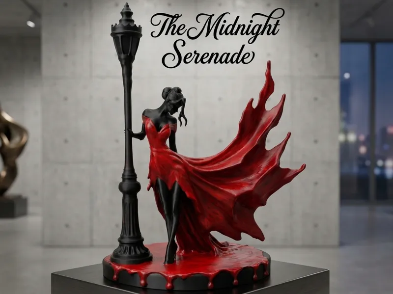 The Midnight Serenade - Dynamic Woman Sculpture