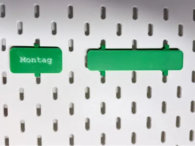 Skadis Labels with Holder (no gluing!)