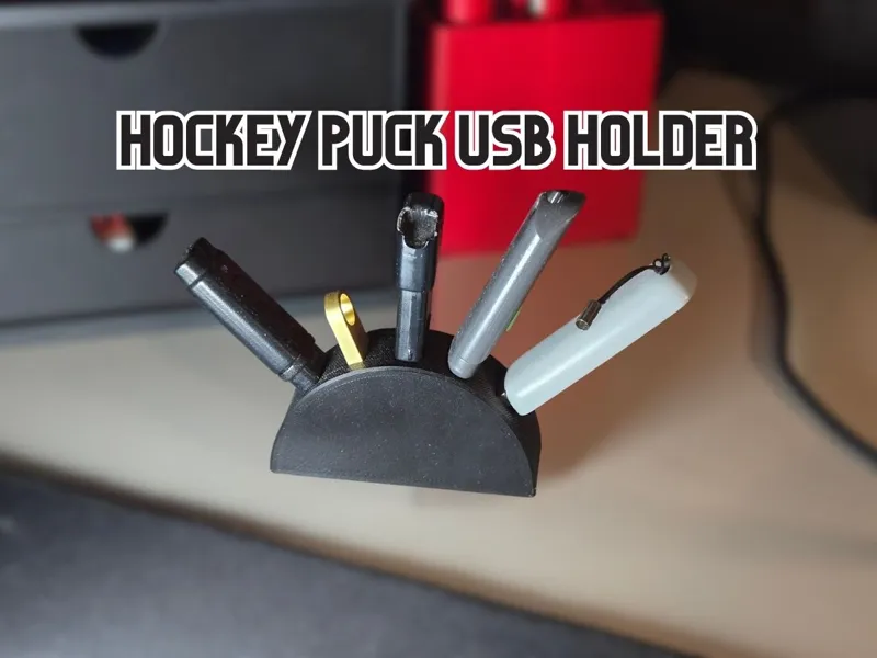 Hockey Puck USB Holder