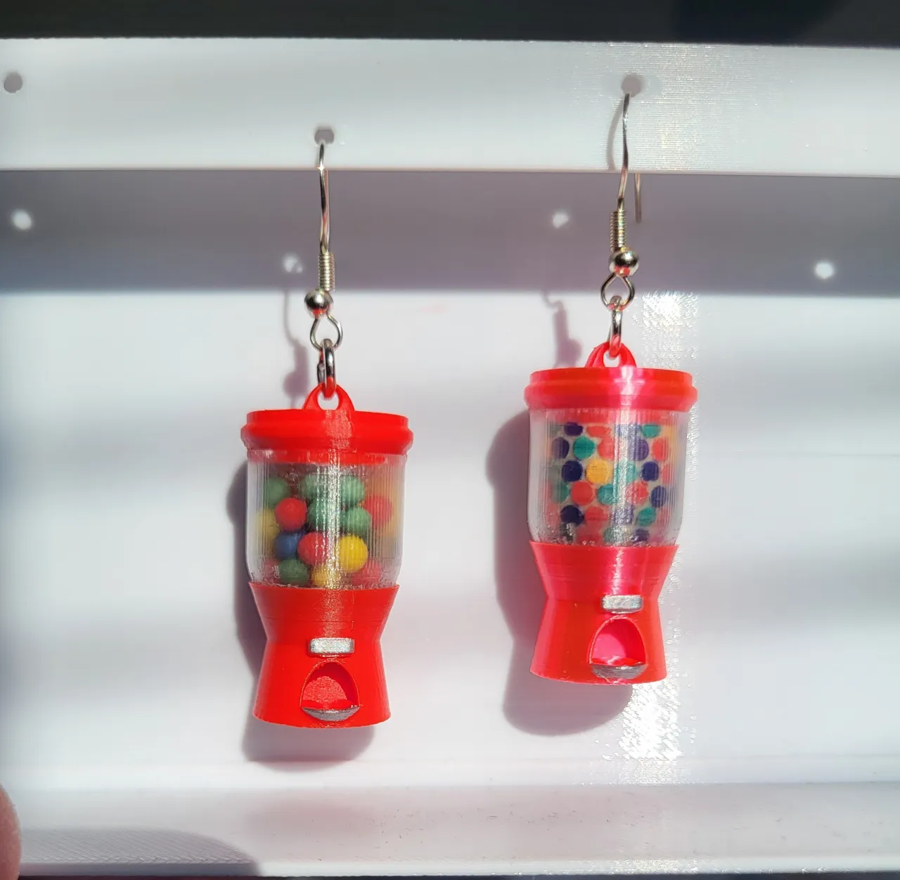 gumball machine earrings view 2