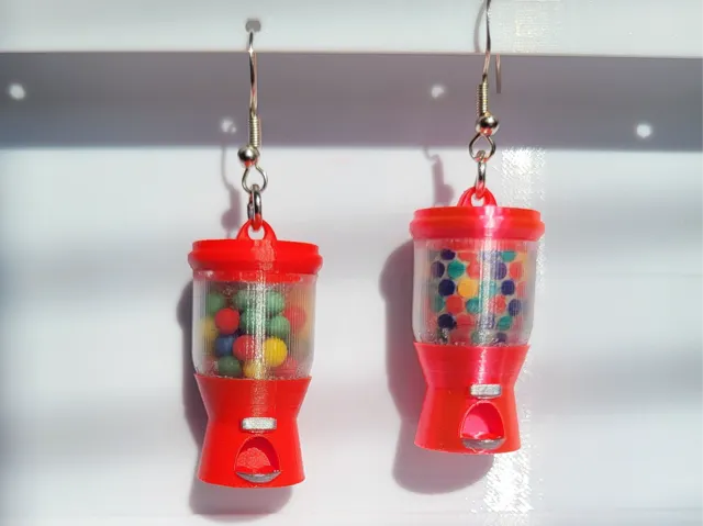 gumball machine earrings