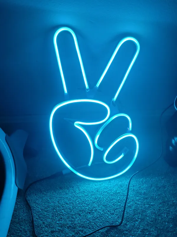 Neon Peace Sign V2