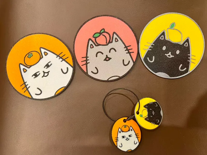 Fruity Cat Coasters (O.C.L) -3D Fan Art by SVT Jun