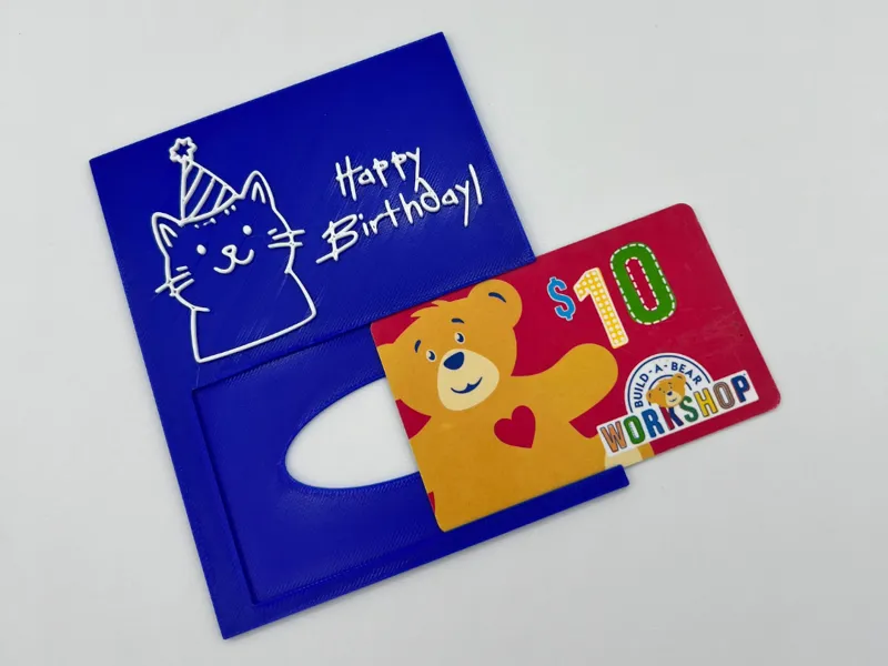 Happy Birthday Cat - Card Slot