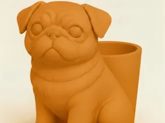 Pug Planter – 3D Printable Model