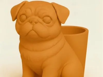 Pug Planter – 3D Printable Model