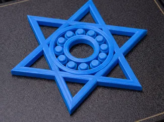 print in place david star fidget spiner