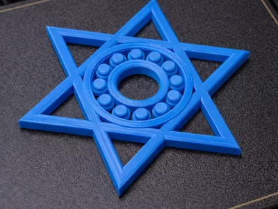 print in place david star fidget spiner