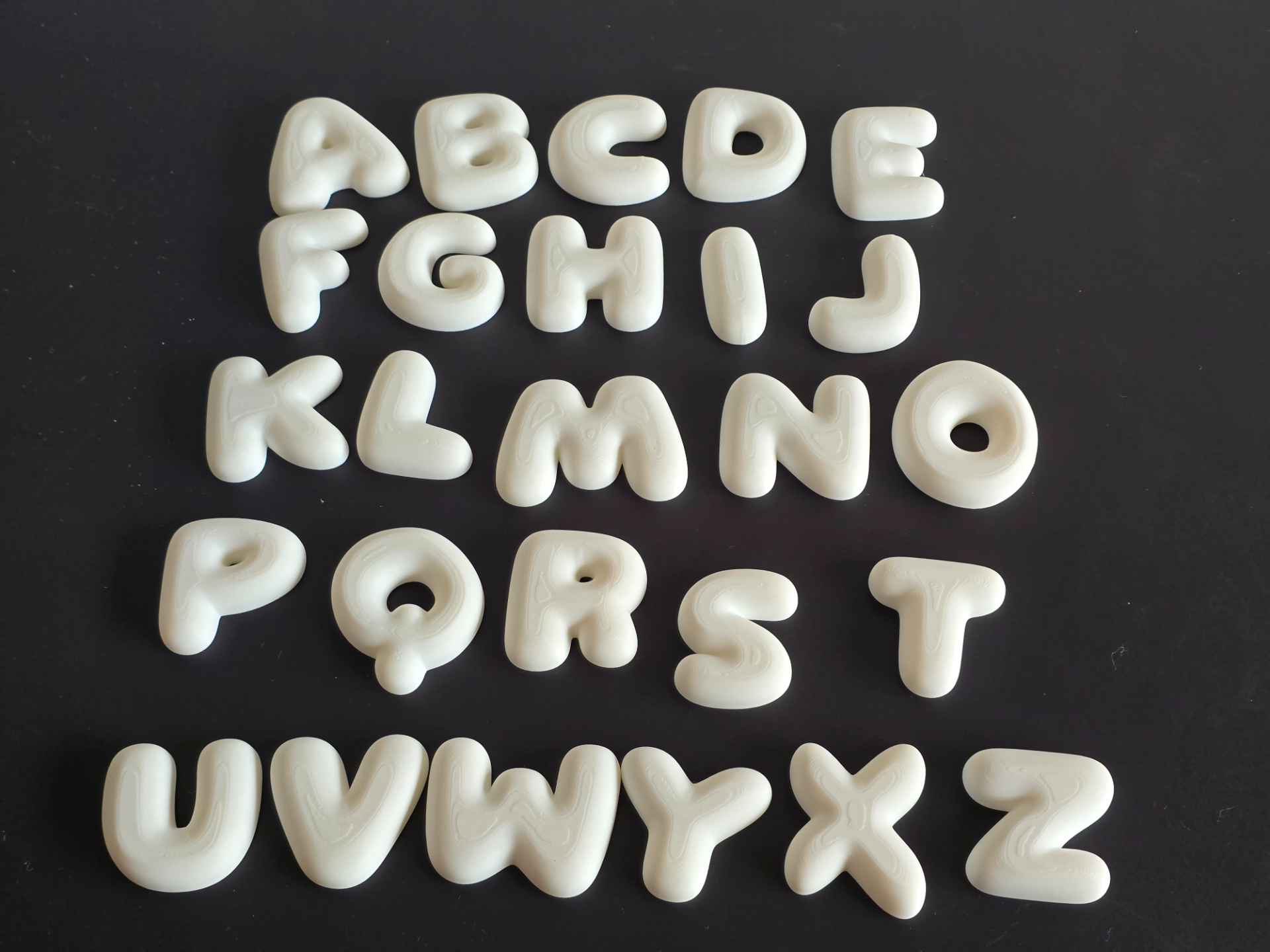 Groovy Alphabet Set A until Z Letters Bubble Font - 1