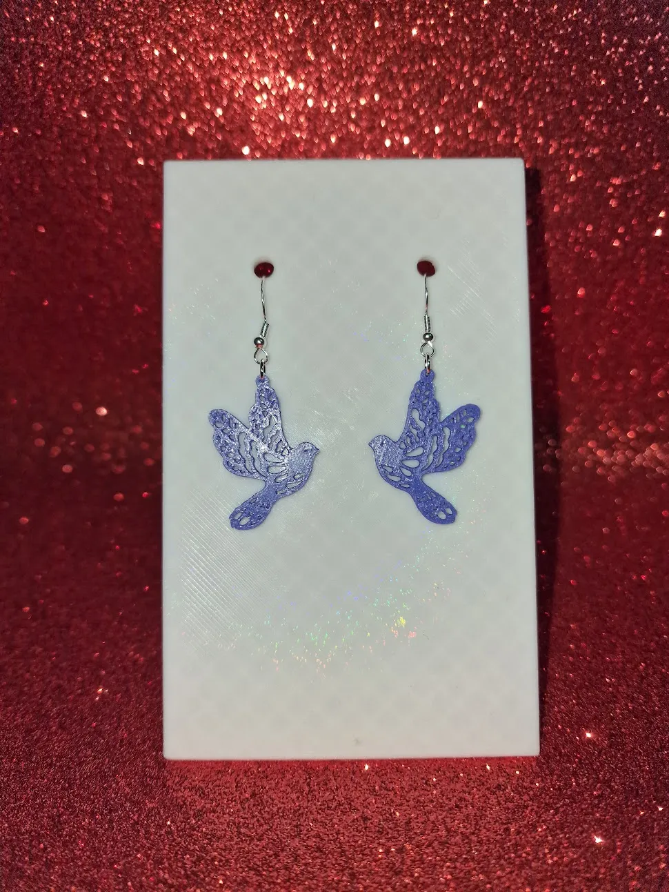 Easter dove earrings view 2