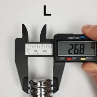 L (~26.8mm) - 1 Pair, Thread tester, TPU Pads