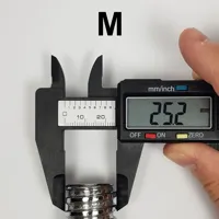 M (~25.2mm) - 1 Pair, Thread tester, TPU Pads