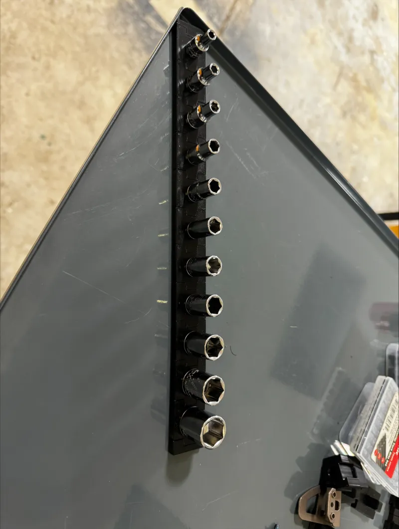 Modular socket organizer with 3 spacers