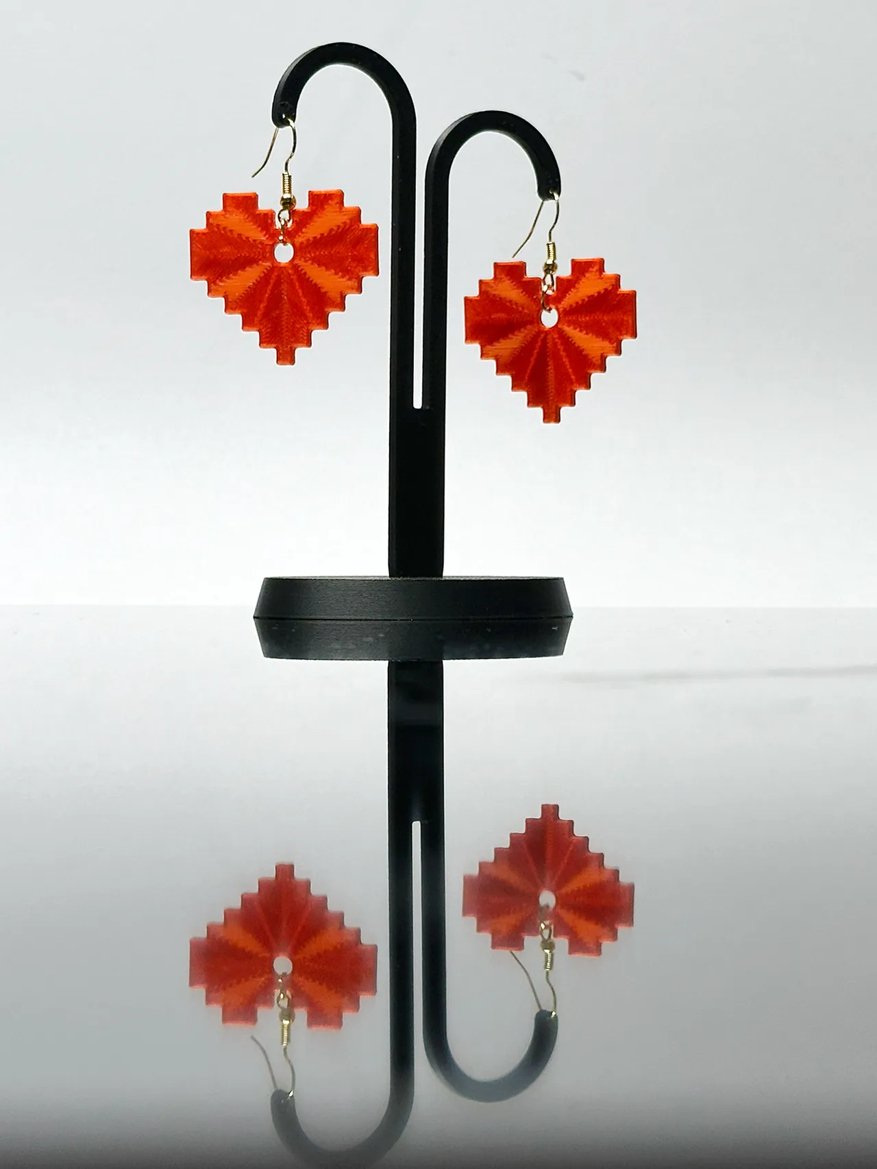 Pixel Heart Earrings - Tiny Bits of Love view 2