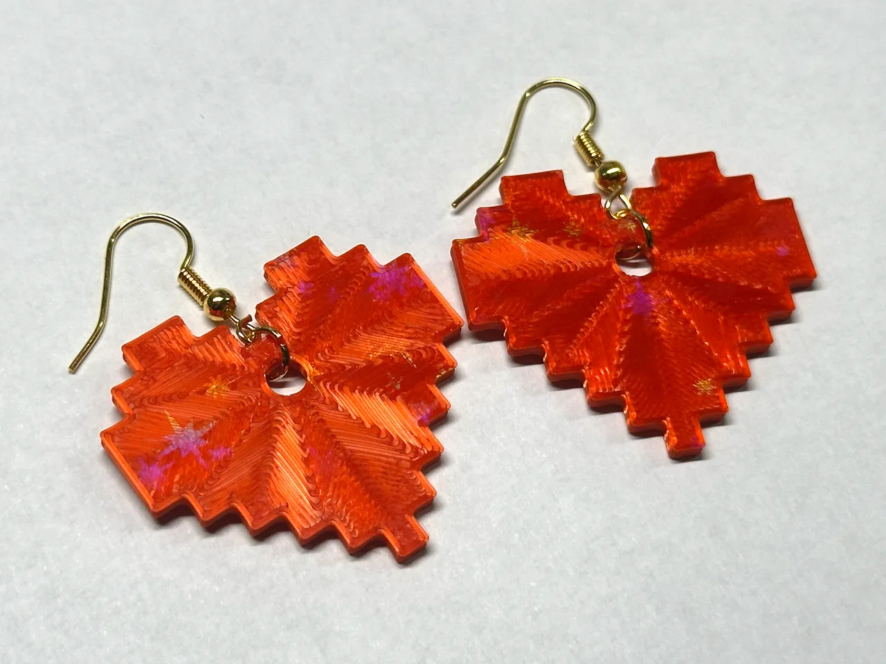 Pixel Heart Earrings - Tiny Bits of Love view 4