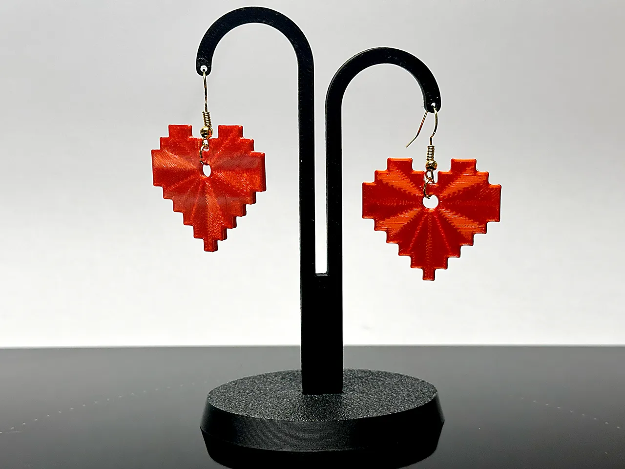 Pixel Heart Earrings - Tiny Bits of Love view 3
