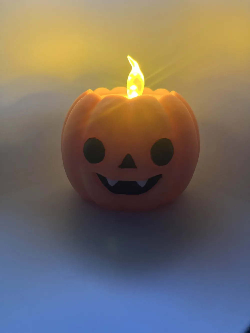 Halloweeen Pumpkin Tealight Candle - Free 3D Print Model - MakerWorld