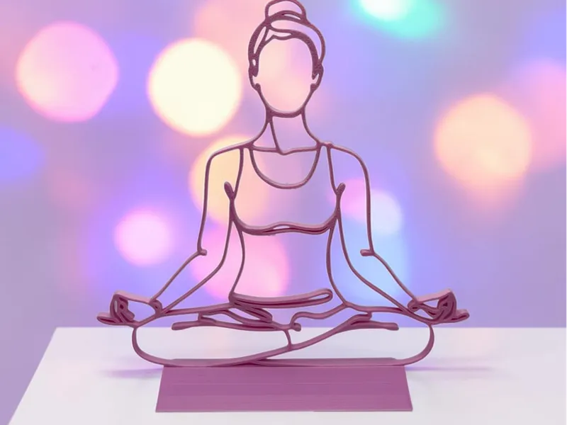 Yoga Meditation - Minimalist Line Art Wall Decor