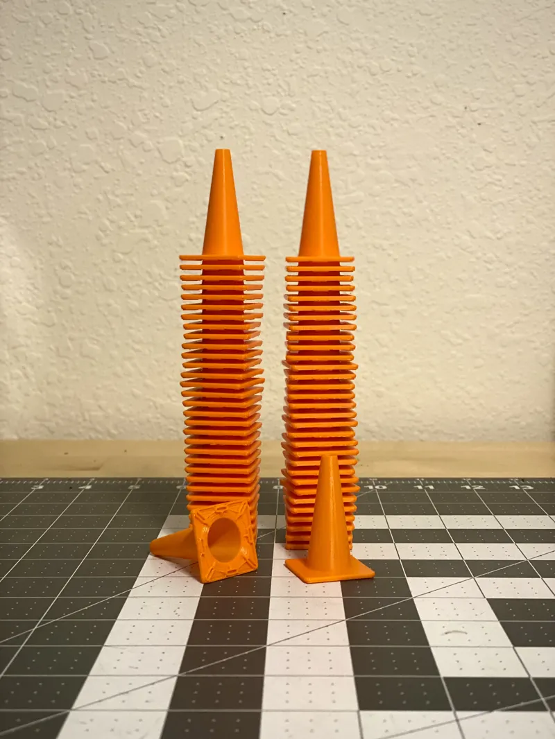 1/10 Scale 18 Inch Traffic Cone - Economy Style - High Detail Base