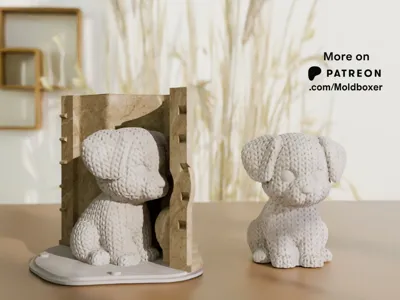 Silicone Mold System - Knitted Dog – Master & Box