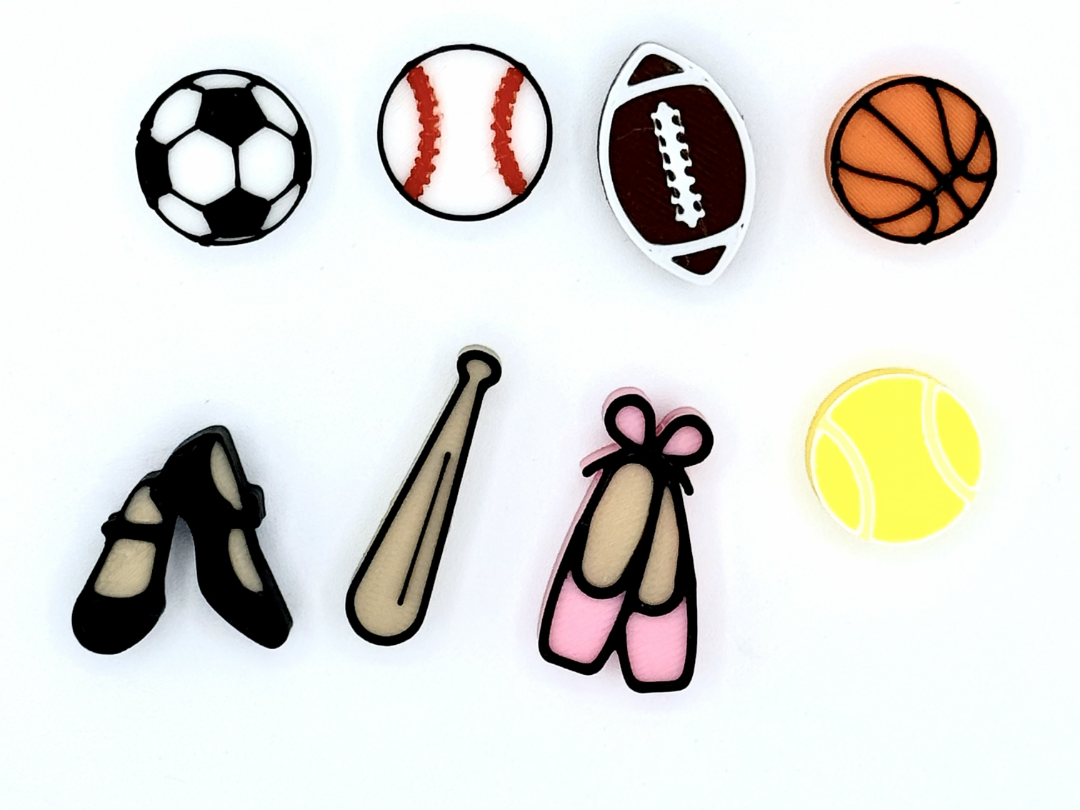 "Sporty" Chunky Bead Charms