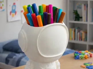 Astronauta porta colori