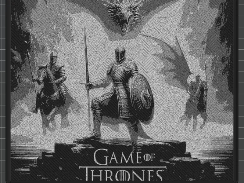 Game of Thrones Knights with dragon on background