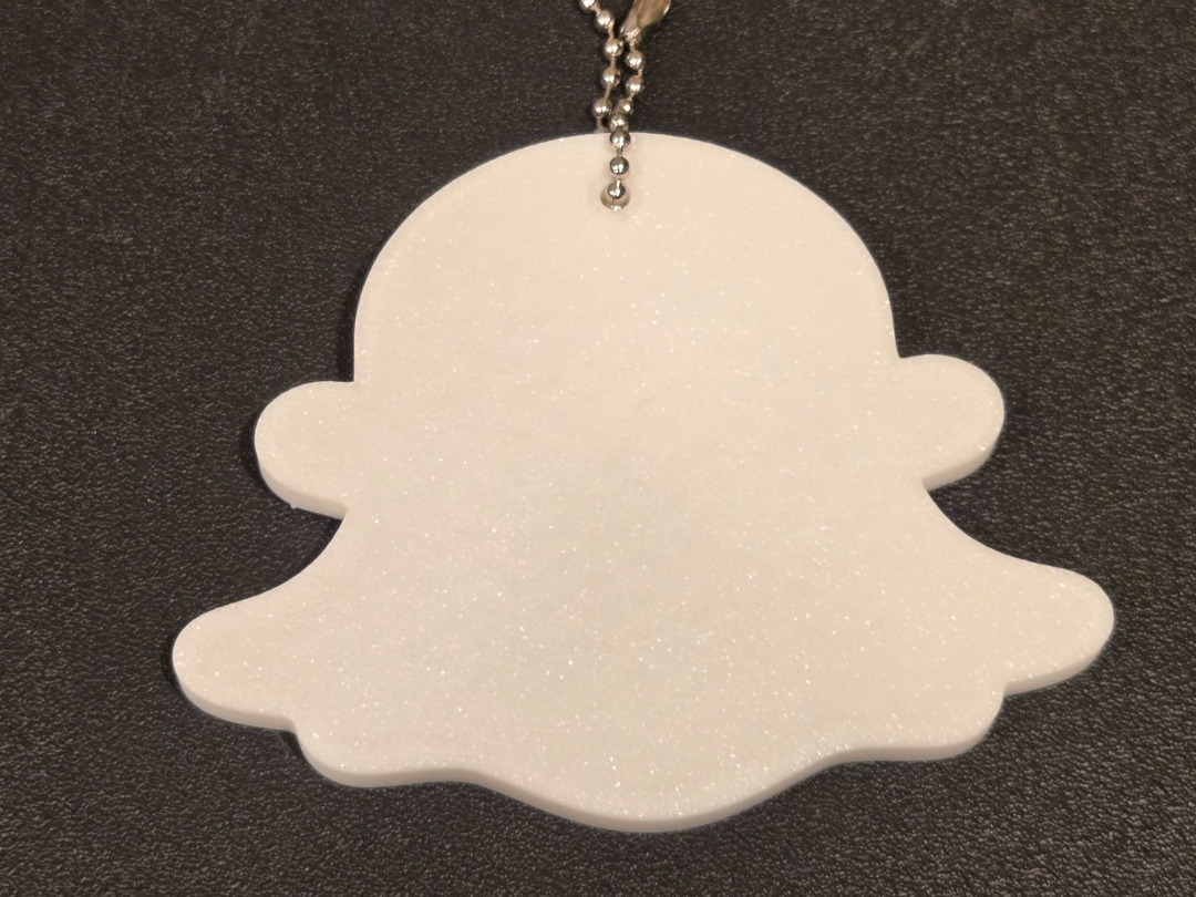 Snapchat Ghost bag tag