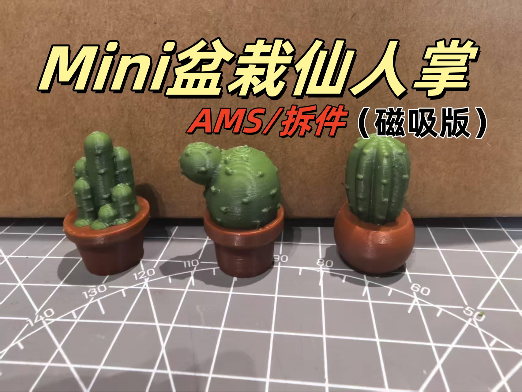 Mini Cactus (Magnetic Version) by user_1613268094 MakerWorld: Download ...