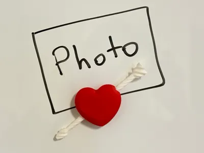 Arrowed heart magnet (Engraving optional)