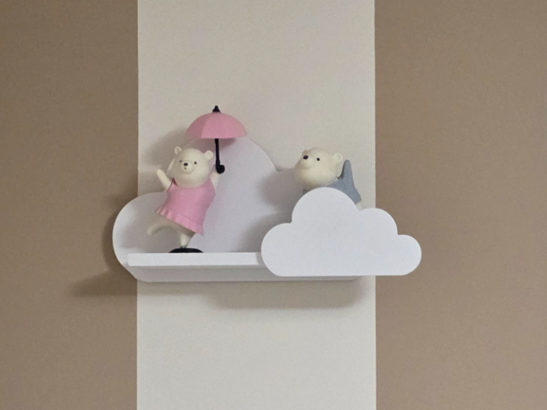 Whimsical Cloud Floating Shelf