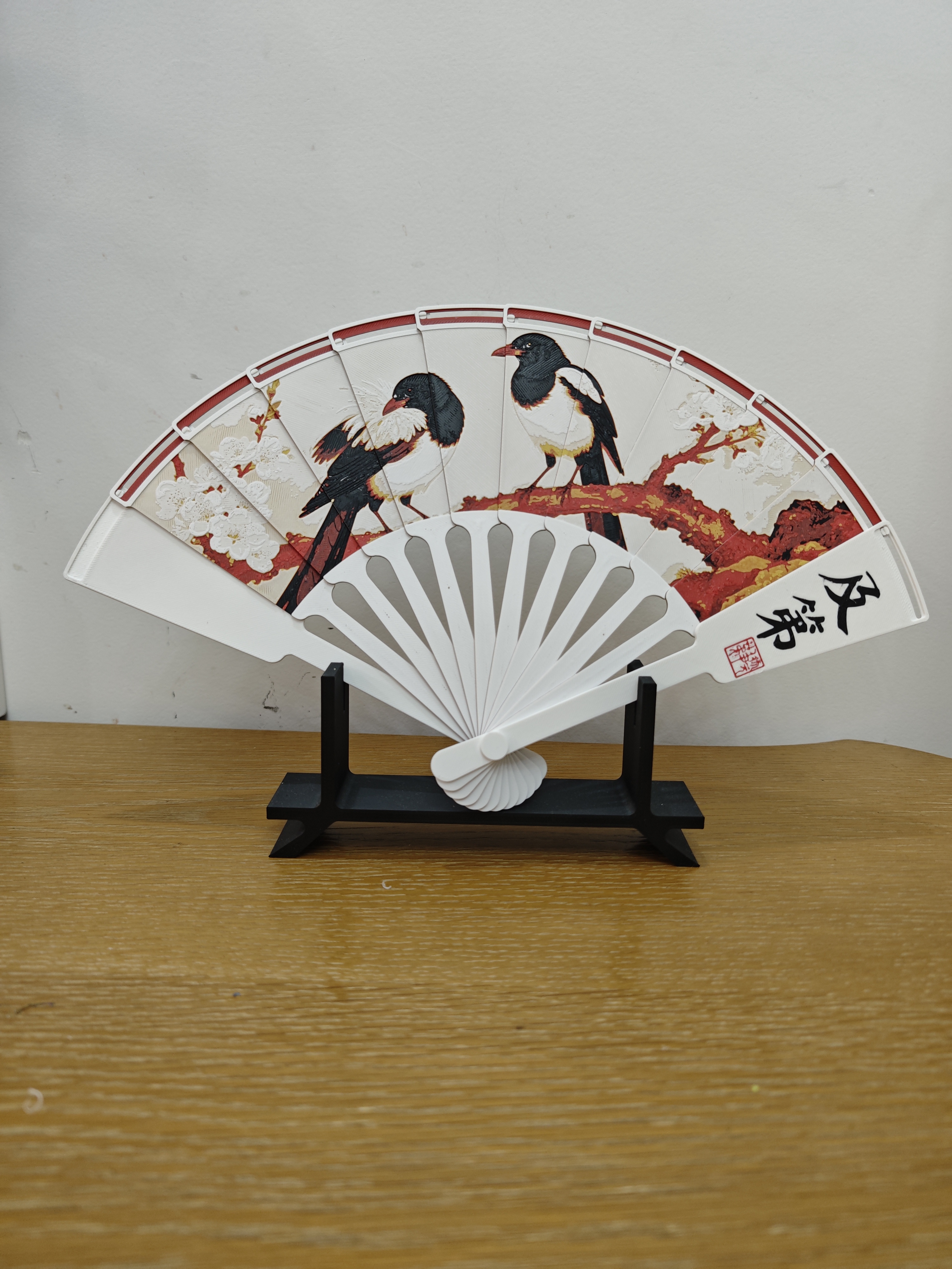Miniatura 1 do modelo 3D 二月杏花折扇 及第 十二月花令