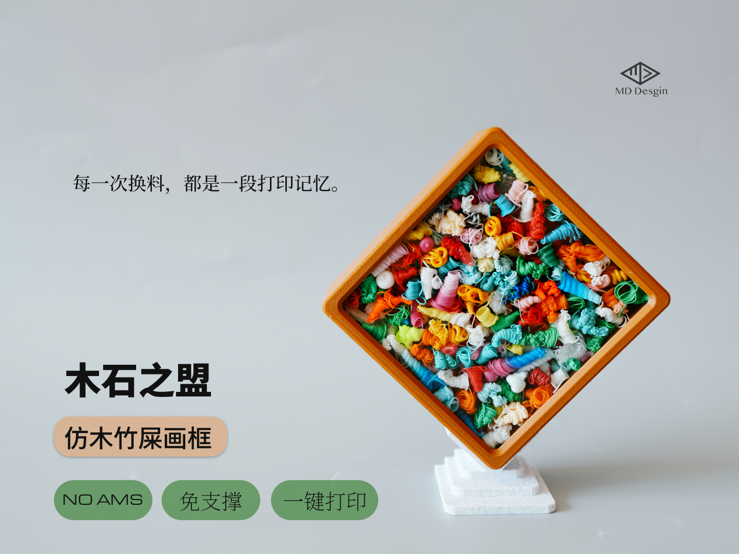 Bambu Poop Display Frame | Multicolor Printing Art