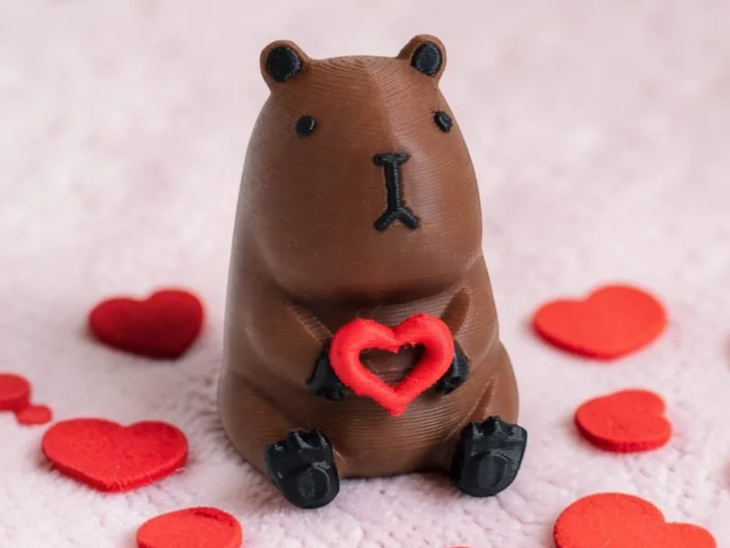 Capibara kawaii con cuore
