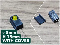 LED 5mm, 15mm Height, with cover