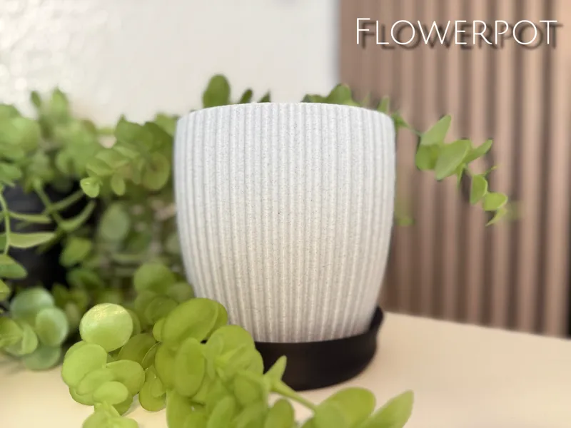 Blumentopf mit Untersetzer