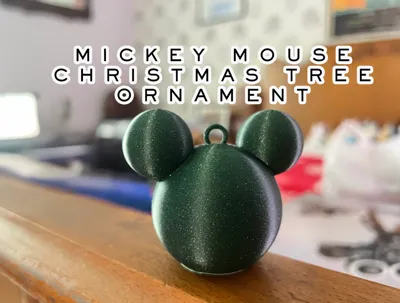 Mickey Mouse Tree Ornament (PRINT IN PLACE)