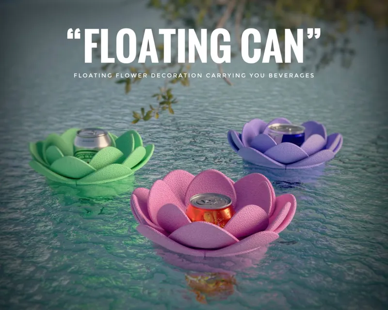 Flower Shaped Floating Can Cooler