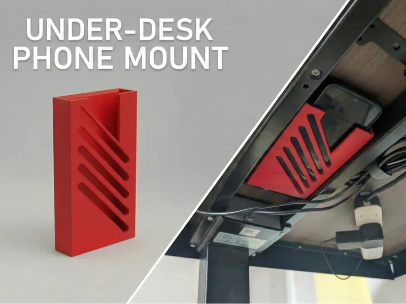 Under-Desk Phone Mount (Distraction-Free)