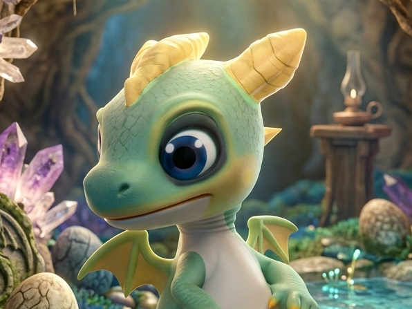 Cute Baby Dragon Hatching