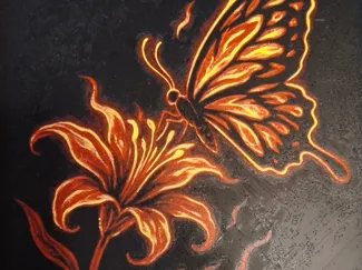 Hueforge Schmetterling Lilie