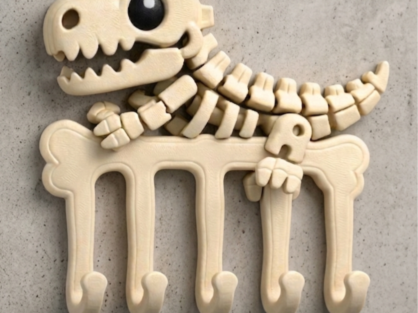 Cute Dinosaur Skeleton Wall Hook  t rex