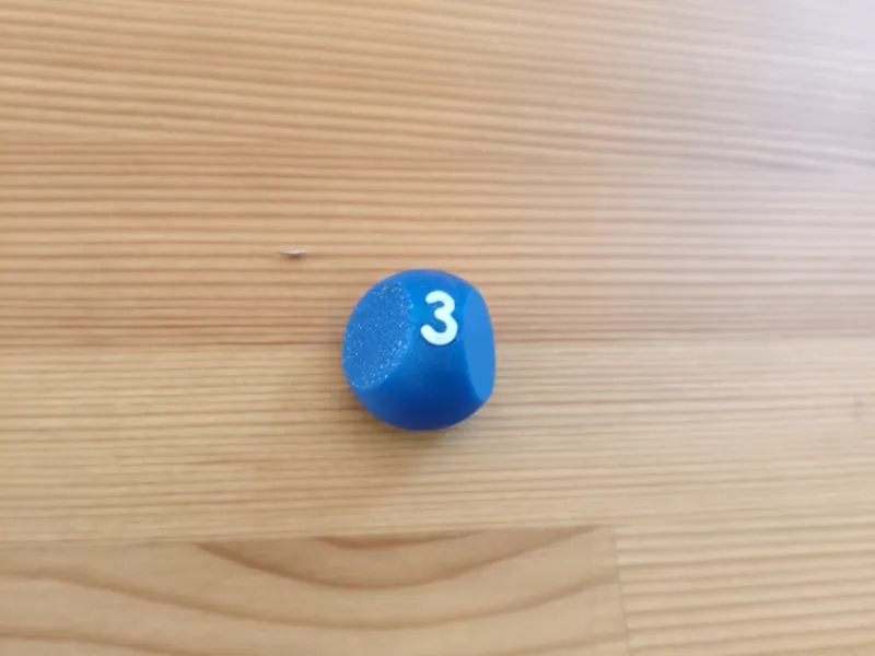 3 sided dice| No AMS