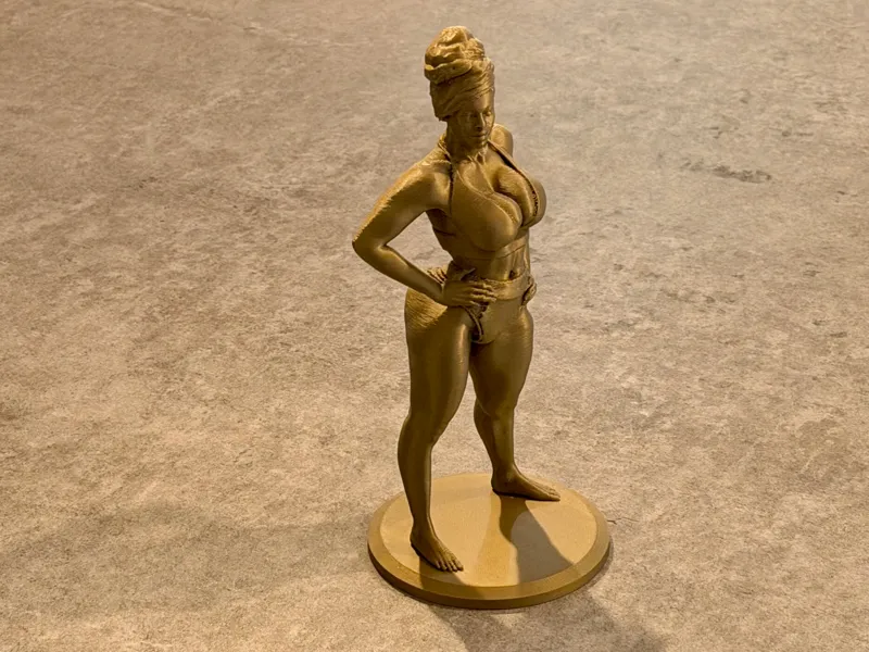 Curvy African Woman Statue
