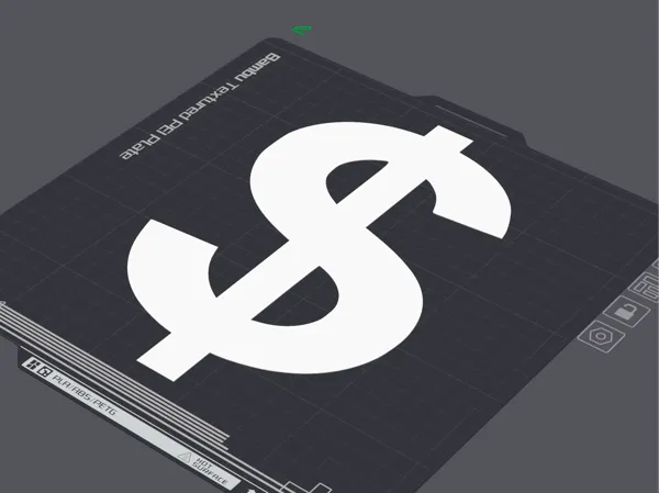 Symbole dollar à poser
