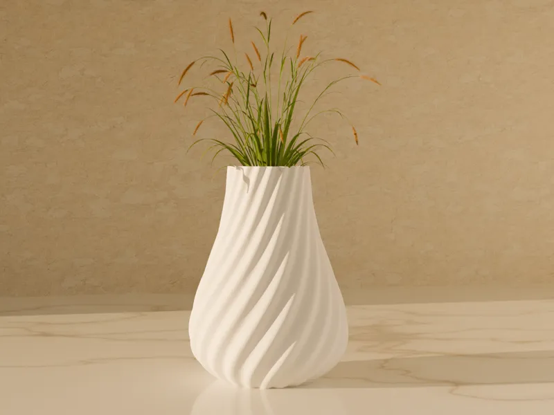 Tall Flower Vase with Smooth Lines