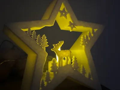 Christmas-Star with deer