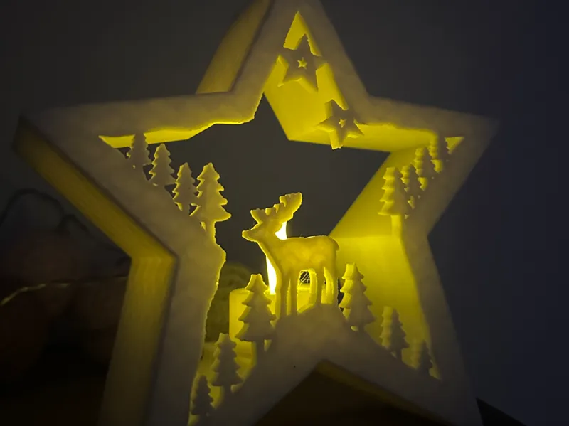 Christmas-Star with deer