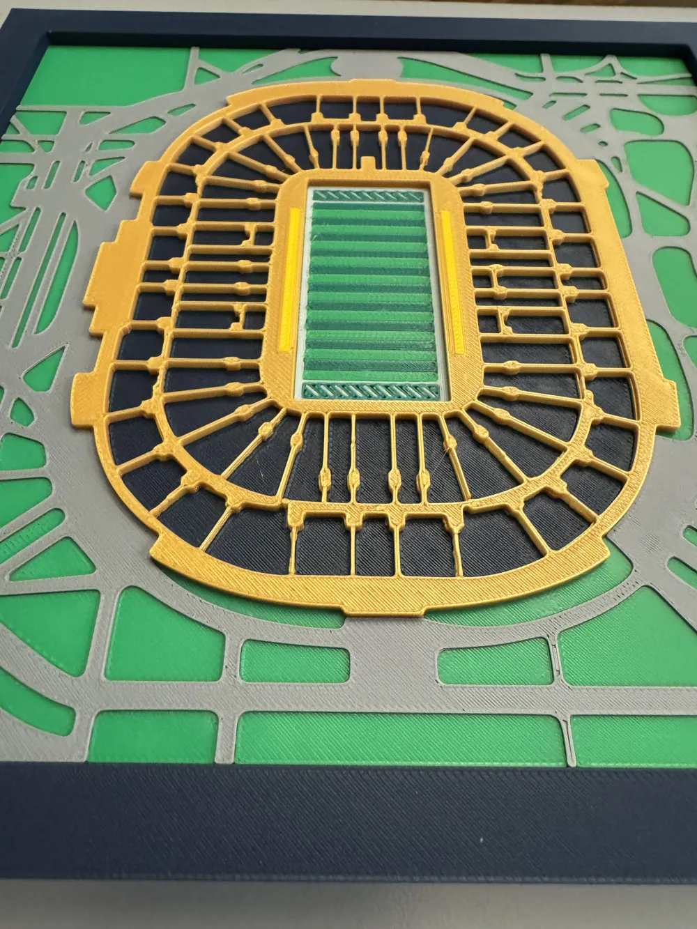 Notre Dame Stadium 3D aerial map - Free 3D Print Model - MakerWorld
